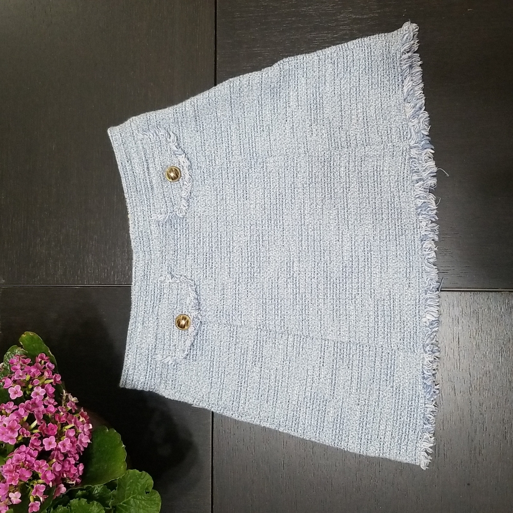Zara Classy Knited Blue Skirt